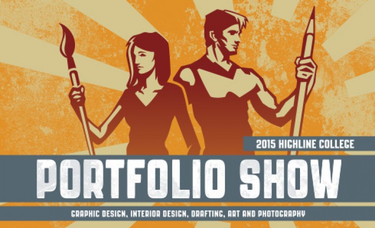 Highline College Art and Design Portfolio Show 2015 poster