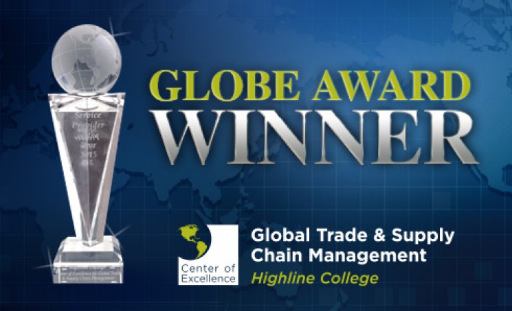 Highline College Center of Excellence Globe Award Winner
