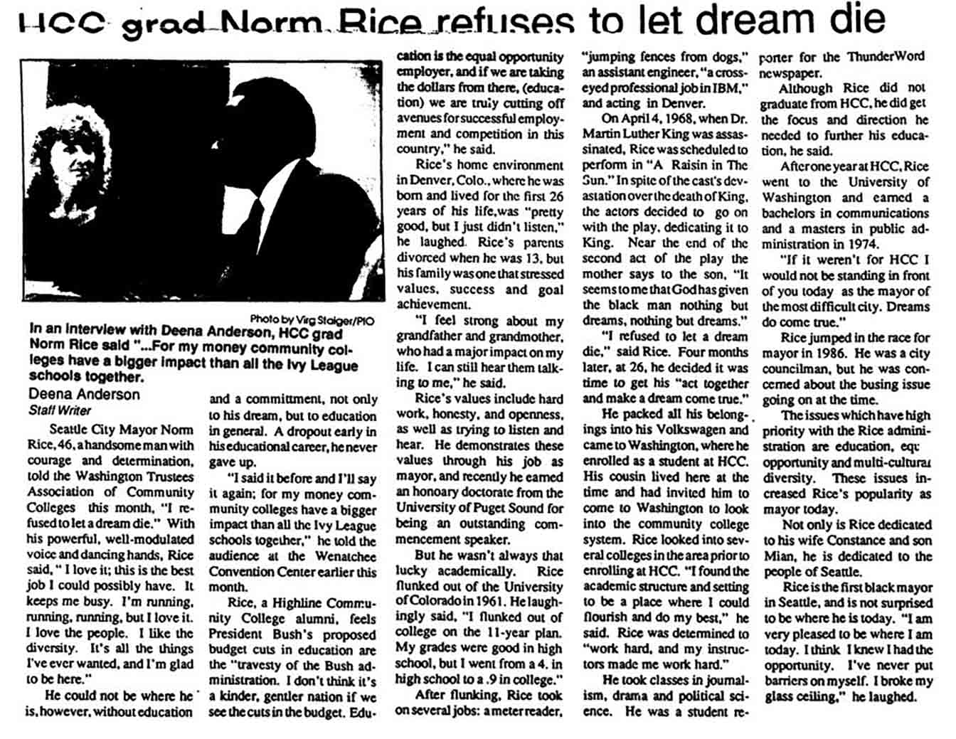 Highline Thunderword newspaper, 06-01-1990