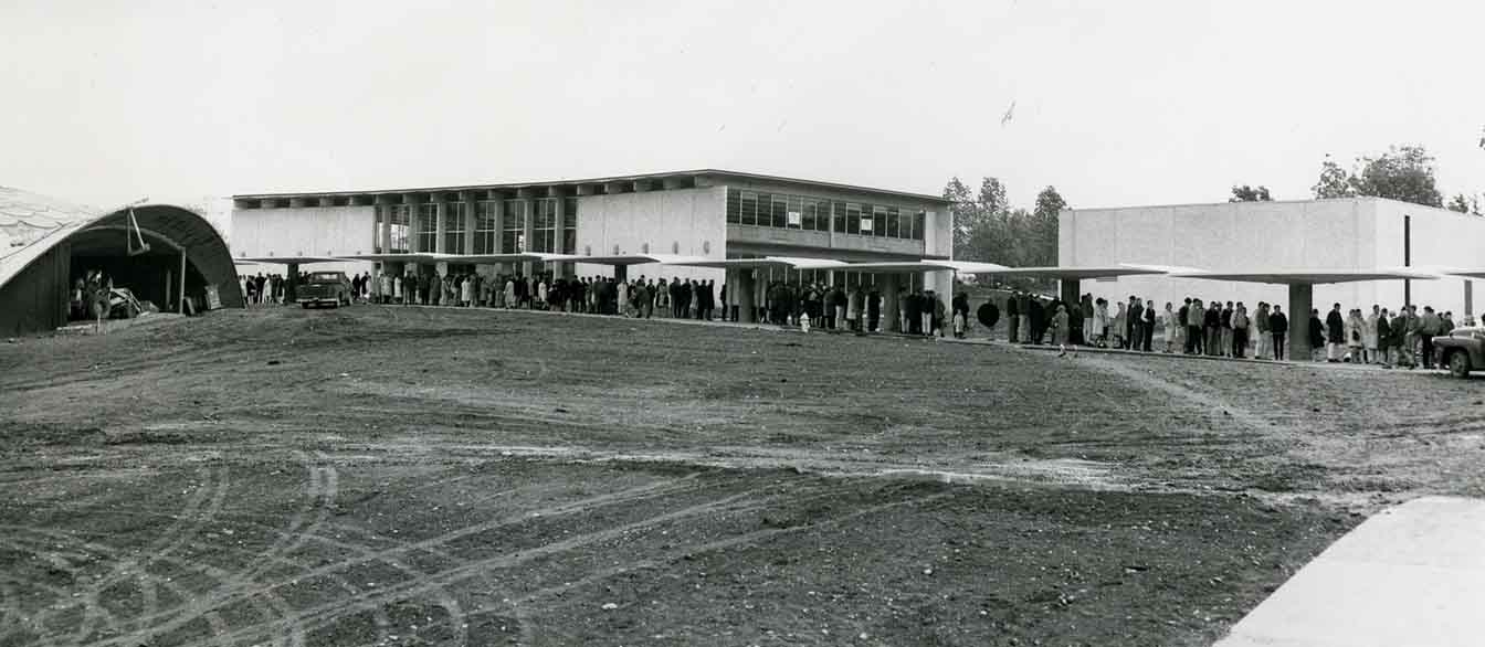 Highline College registration line, October 1964