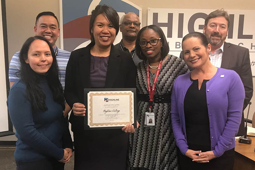  Highline College Receives Special Honor from Highline School District 